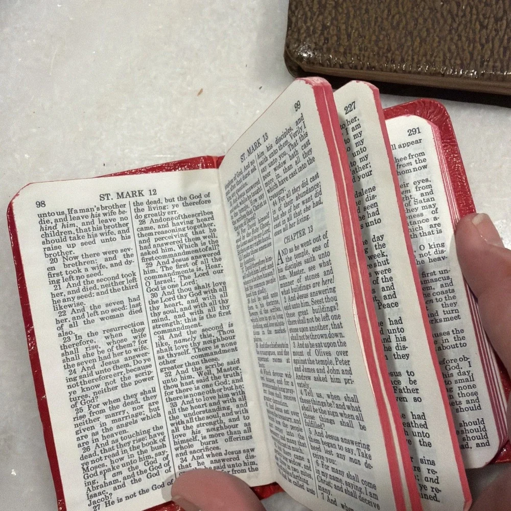 2 Vintage Gideon Pocket New Testament Psalms Proverbs KJV 1969 National Publish